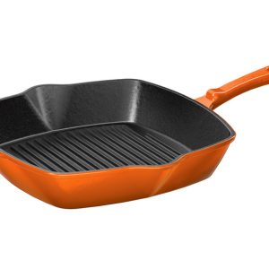 Gietijzeren grillpan (Oranje)