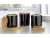 Esmeyer Porseleinen dozen met bamboedeksel set van 3 (12 cm, Zwart)