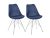 Homexperts Set van 2 stoelen (Donkerblauw/chroom)